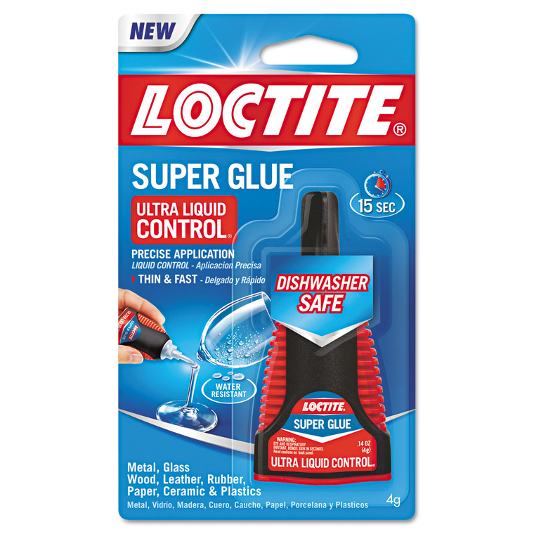 Ultra Liquid Control Super Glue, 0.14 Oz, Dries Clear - LOC1647358