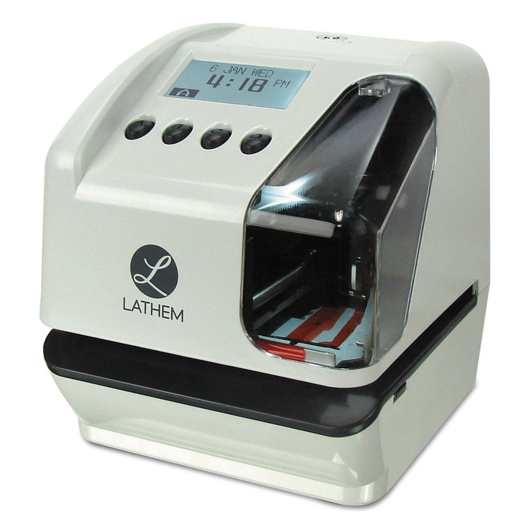 Lt5000 Electronic Time And Date Stamp, Digital Display, Cool Gray - LTHLT5000