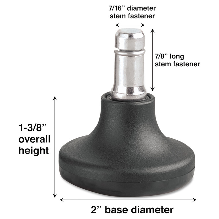 Low Profile Bell Glides, B Stem, 110 Lbs/glide, 5/set - MAS70178