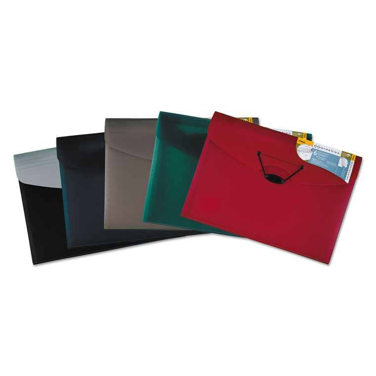 Expandables Expanding File, 6 Sections, 1/6-Cut Tab, Letter Size, Randomly Assorted - MEA35914