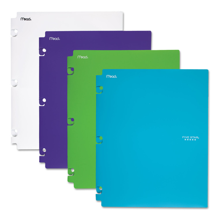 Snap-In Plastic Folder, 20-Sheet Capacity, 11 X 8.5, Assorted, Snap Closure, 2/set - MEA73264