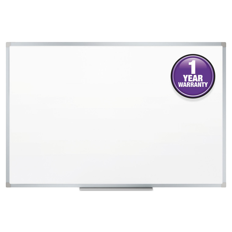 Dry-Erase Board, Melamine Surface, 36 X 24, Silver Aluminum Frame - MEA85356