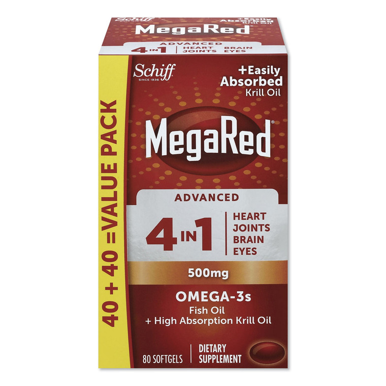 Advanced 4-In-1 Omega-3 Softgel, 500 Mg, 80 Count - MEG98094EA