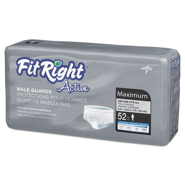 Fitright Active Male Guards, 6" X 11", White, 52/pack - MIIMSCMG02