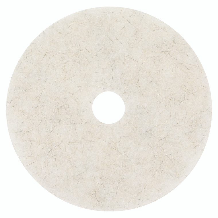 Ultra High-Speed Natural Blend Floor Burnishing Pads 3300, 20" Diameter, White, 5/carton - MMM18210