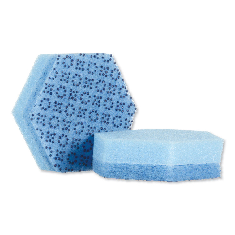 Low Scratch Scour Sponge 3000hex, 4.45 X 3.85, Blue, 16/carton - MMM3000HEX