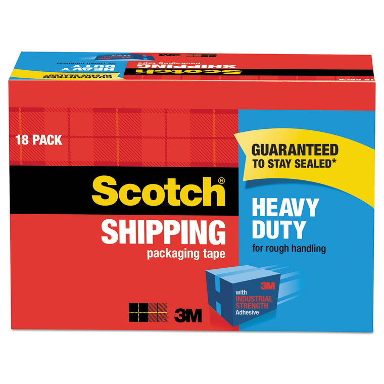 3850 Heavy-Duty Packaging Tape Cabinet Pack, 3" Core, 1.88" X 54.6 Yds, Clear, 18/pack - MMM385018CP