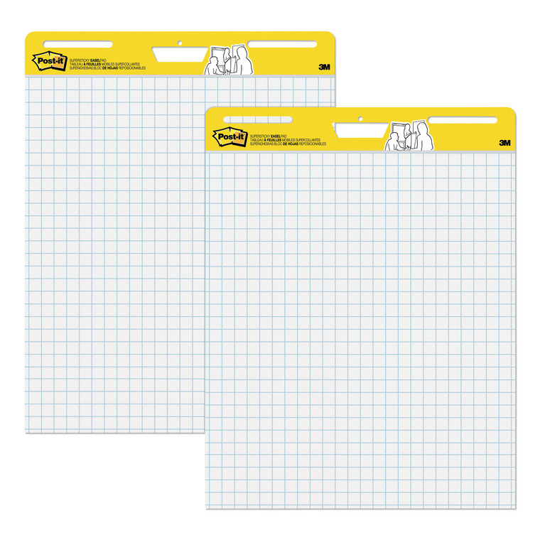 Vertical-Orientation Self-Stick Easel Pads, Quadrille Rule (1 Sq/in), 30 White 25 X 30 Sheets, 2/carton - MMM560