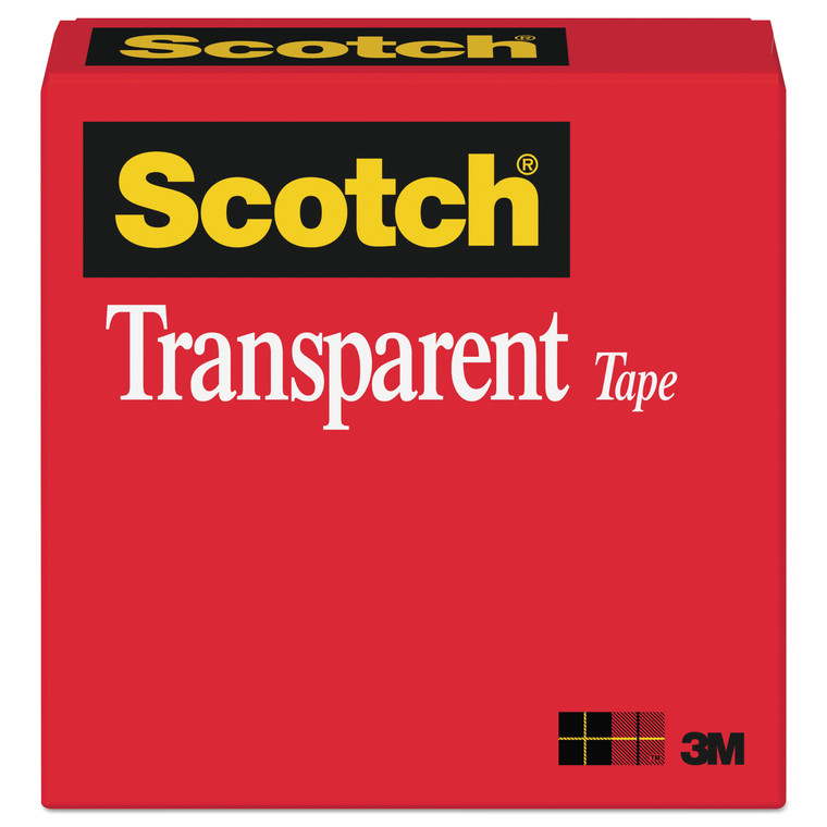 Transparent Tape, 1" Core, 0.5" X 36 Yds, Transparent - MMM600121296