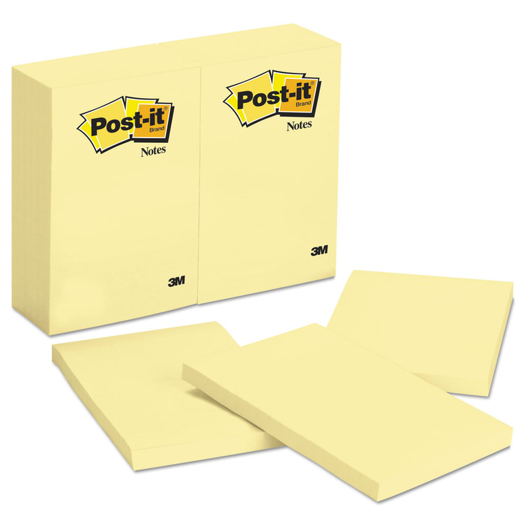 Original Pads In Canary Yellow, 4 X 6, 100-Sheet, 12/pack - MMM659YW