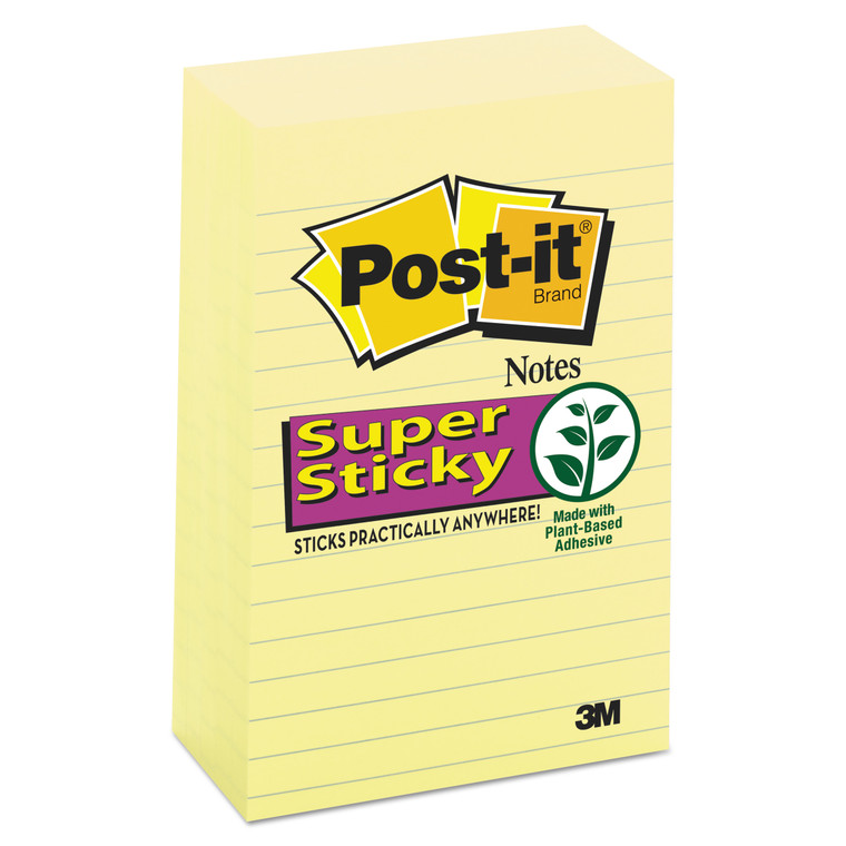 Canary Yellow Note Pads, Lined, 4 X 6, 90-Sheet, 5/pack - MMM6605SSCY
