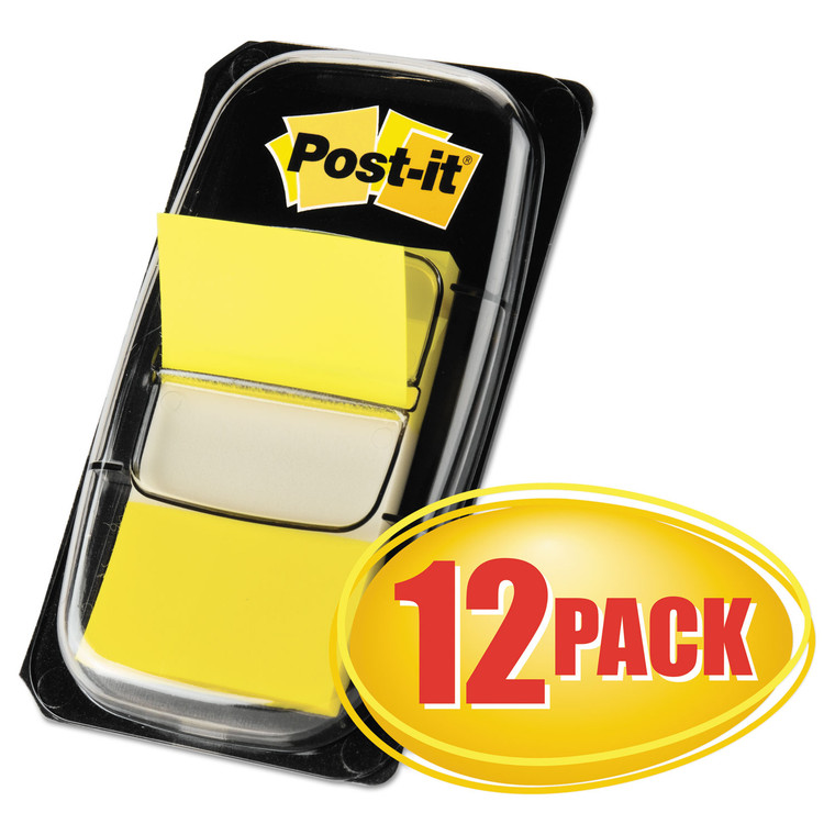 Marking Page Flags In Dispensers, Yellow, 12 50-Flag Dispensers/box - MMM680YW12