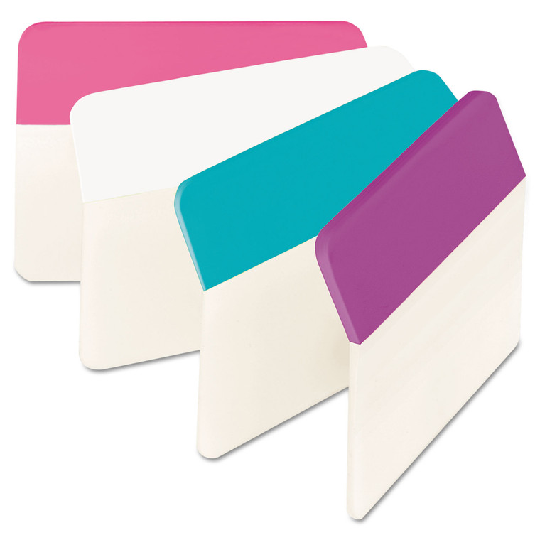 2" Angled Tabs, 1/5-Cut Tabs, Assorted Pastels, 2" Wide, 24/pack - MMM686APWAV