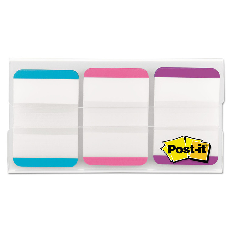 1" Tabs, 1/5-Cut Tabs, Lined, Assorted Pastels, 1" Wide, 66/pack - MMM686LAPV