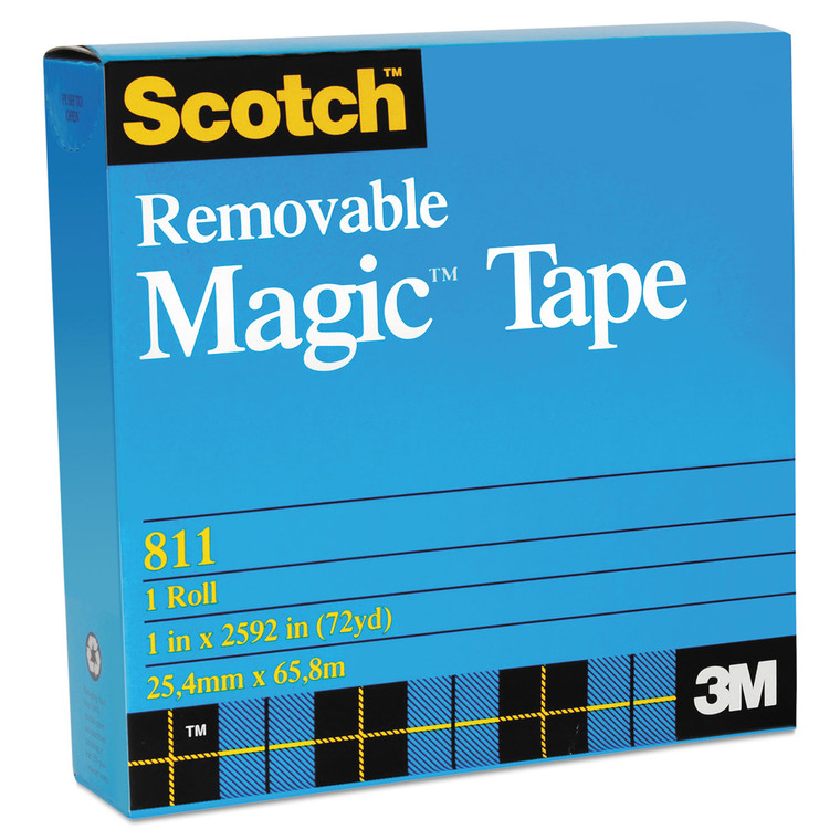 Removable Tape, 1" Core, 0.75" X 36 Yds, Transparent - MMM811341296
