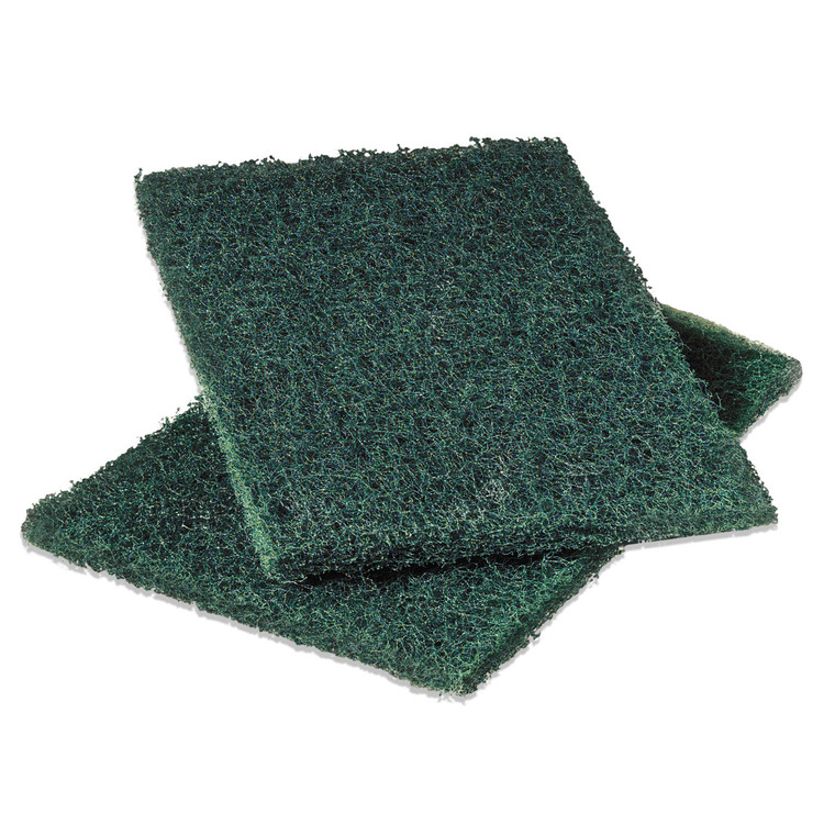 Heavy-Duty Scouring Pad 86, 6 X 9, Green, Dozen - MMM86