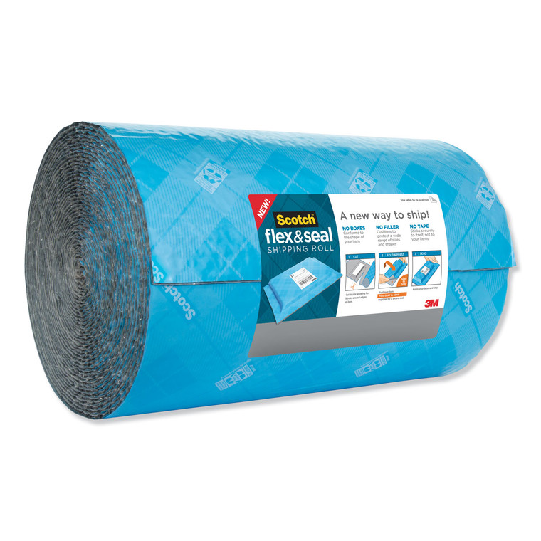 Flex And Seal Shipping Roll, 15" X 200 Ft, Blue/gray - MMMFS15200