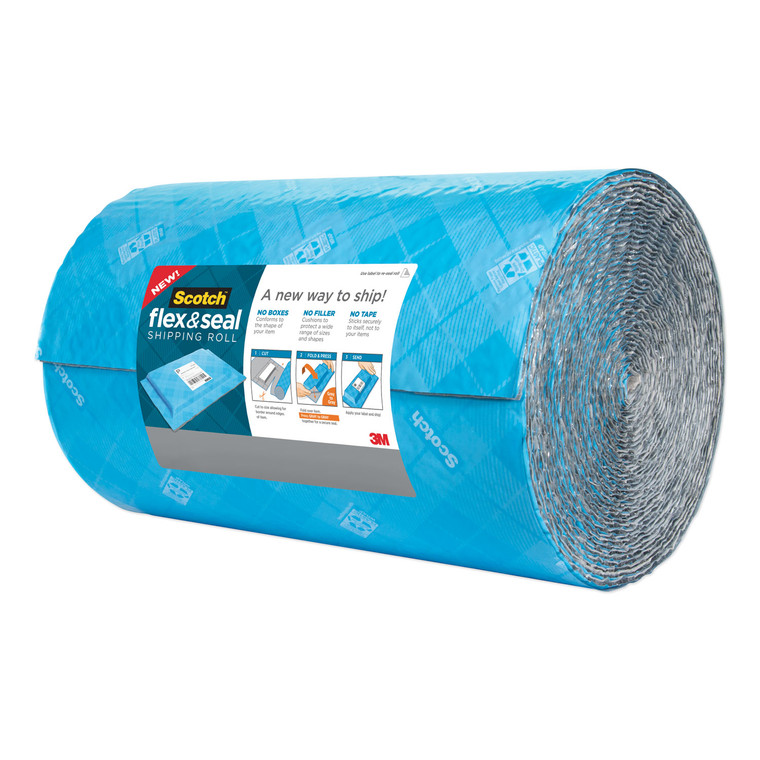 Flex And Seal Shipping Roll, 15" X 50 Ft, Blue/gray - MMMFS1550