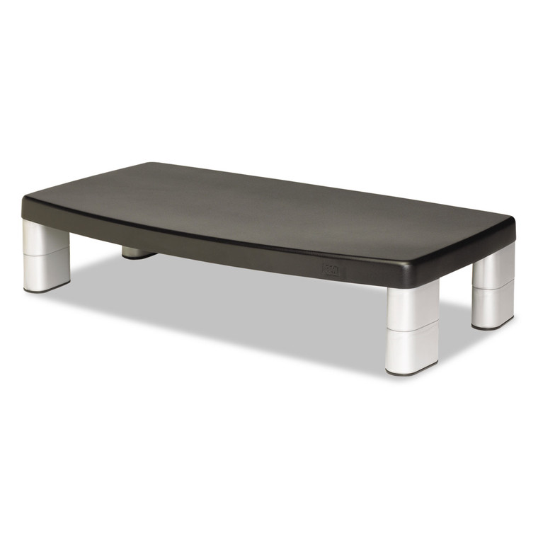 Extra-Wide Adjustable Monitor Stand, 20" X 12" X 1" To 5.78", Silver/black, Supports 40 Lbs - MMMMS90B