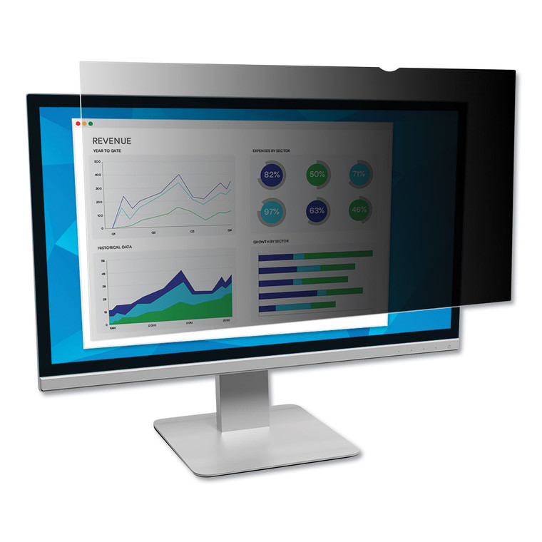 Frameless Blackout Privacy Filter For 19.5" Widescreen Monitor, 16:9 Aspect Ratio - MMMPF195W9B
