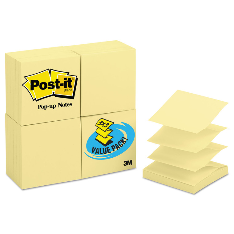 Original Canary Yellow Pop-Up Refill, 3 X 3, 100-Sheet, 24/pack - MMMR33024VAD