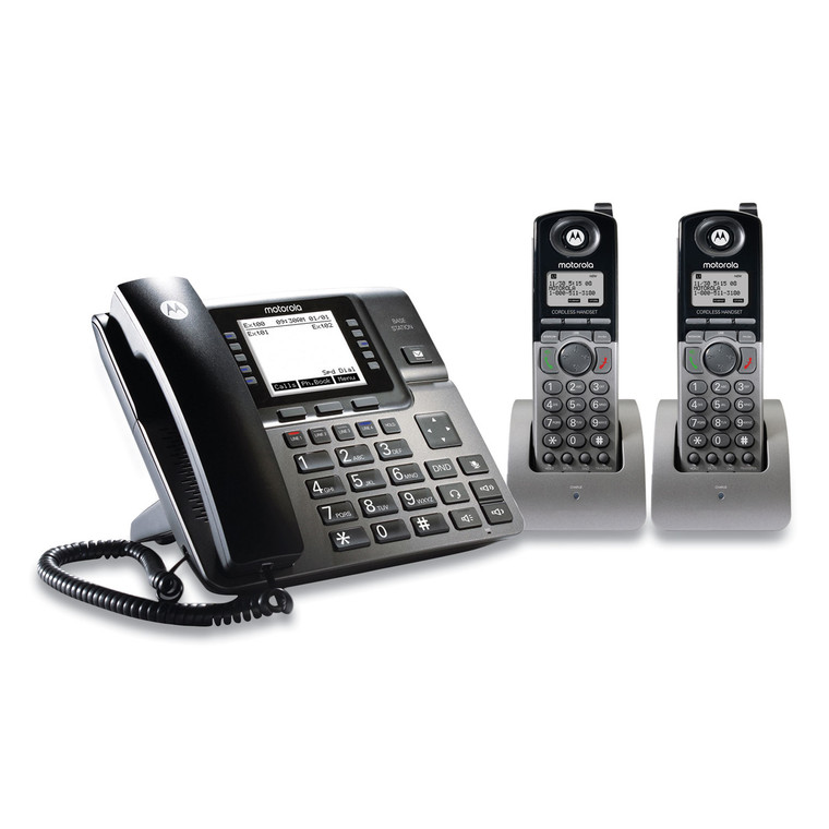 1-4 Line Wireless Phone System Bundle, 2 Additional Cordless Handsets - MTRML1002H