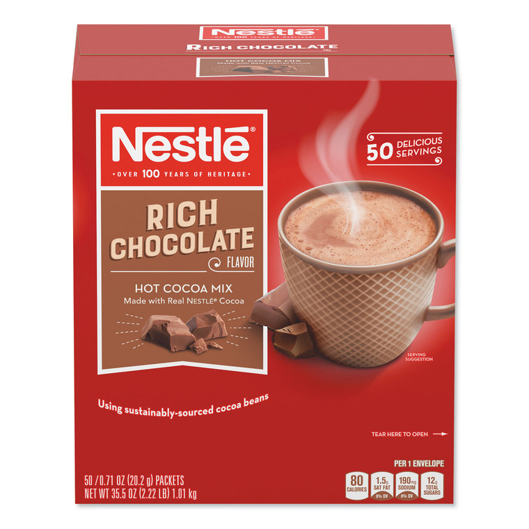Hot Cocoa Mix, Rich Chocolate, 0.71 Oz Packets, 50/box, 6 Box/carton - NES25485CT
