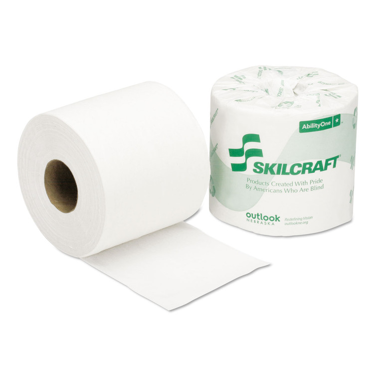 8540013800690, Skilcraft Toilet Tissue, Septic Safe, 2-Ply, White, 4" X 4", 550 Sheets/roll, 80 Rolls/box - NSN3800690