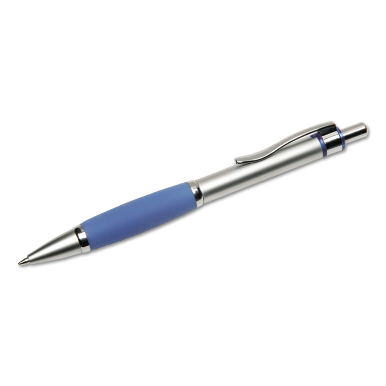7520014457230 Skilcraft Precision 305 Ballpoint Pen, Retractable, Medium 1 Mm, Blue Ink, Silver Barrel, Dozen - NSN4457230