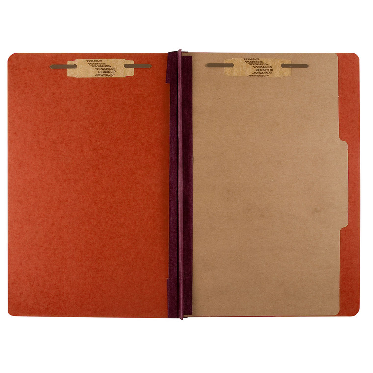 7530014632324 Skilcraft Classification Folder, 2 Dividers, Legal Size, Earth Red - NSN4632324