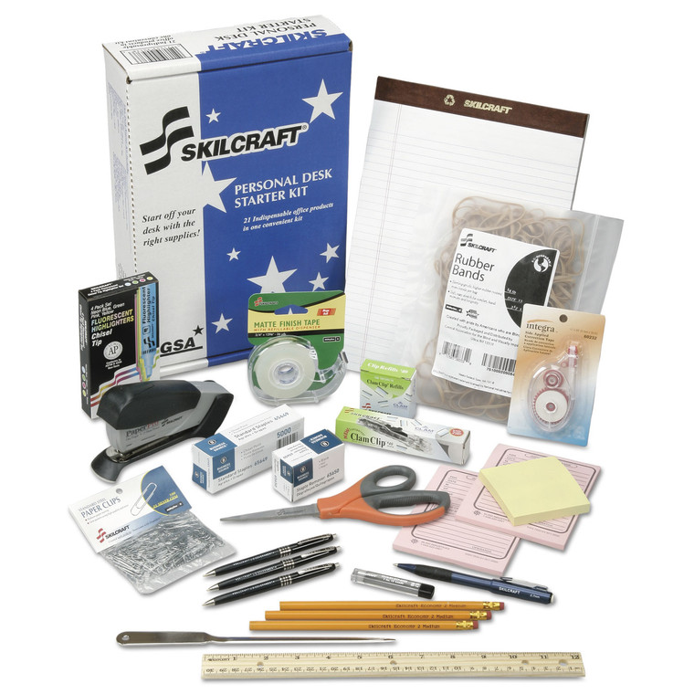 7520014936006 Skilcraft Employee Start-Up Office Kit, 21 Items-15 Required Jwod Items - NSN4936006
