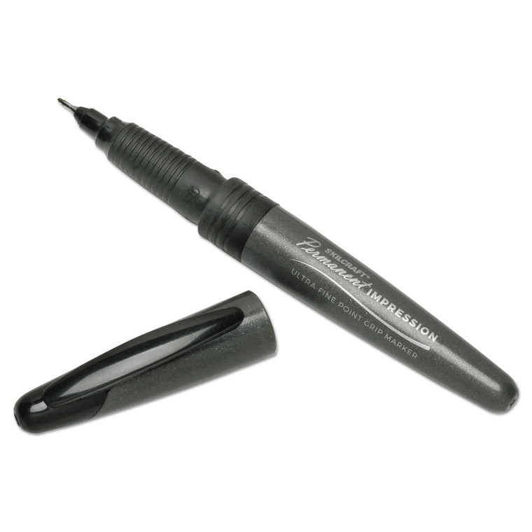 7520015203153 Skilcraft Permanent Impression Marker, Extra-Fine Needle Tip, Black, Dozen - NSN5203153