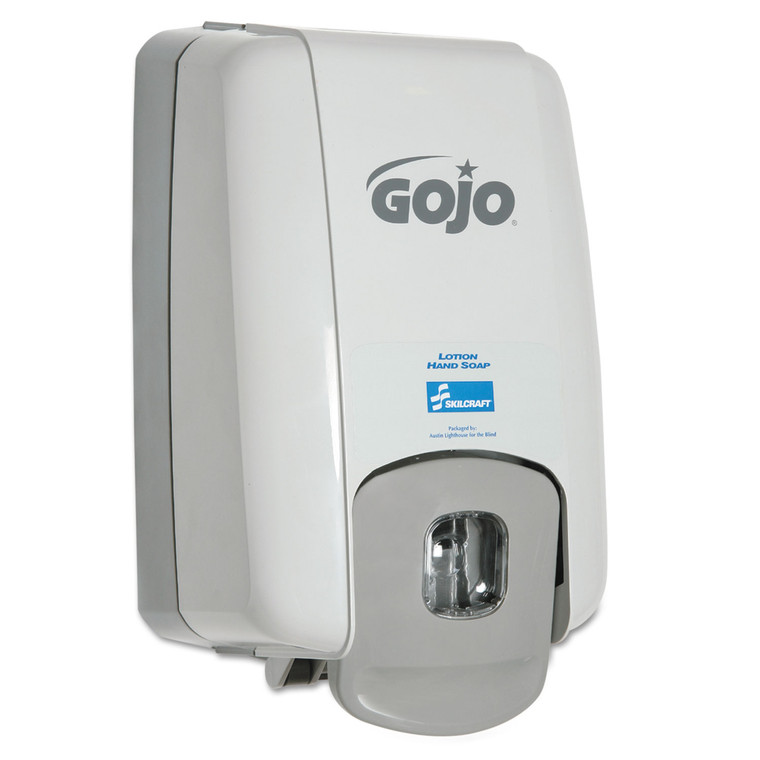 4510015219871, Skilcraft Gojo Hand Soap Dispenser, 2,000 Ml, 6 X 4.5 X 10.5, Gray - NSN5219871