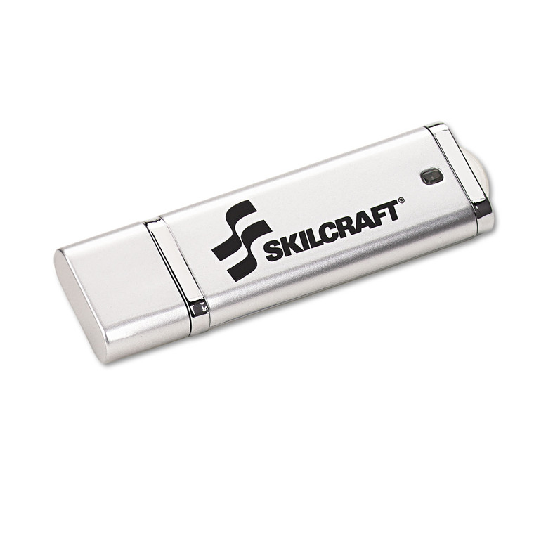 7045015584987, Skilcraft Ultra-Slim Flash Drive, 4 Gb, Silver - NSN5584987