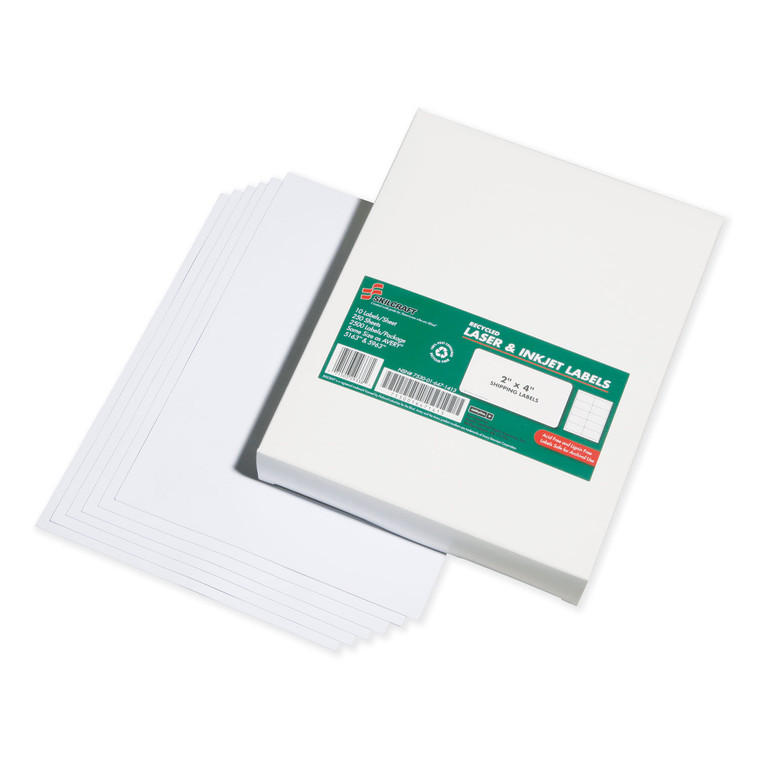 7530016471413 Skilcraft Recycled Address Labels, Inkjet/laser Printers, 2 X 4, White, 10/sheet, 250 Sheets/box - NSN6471413