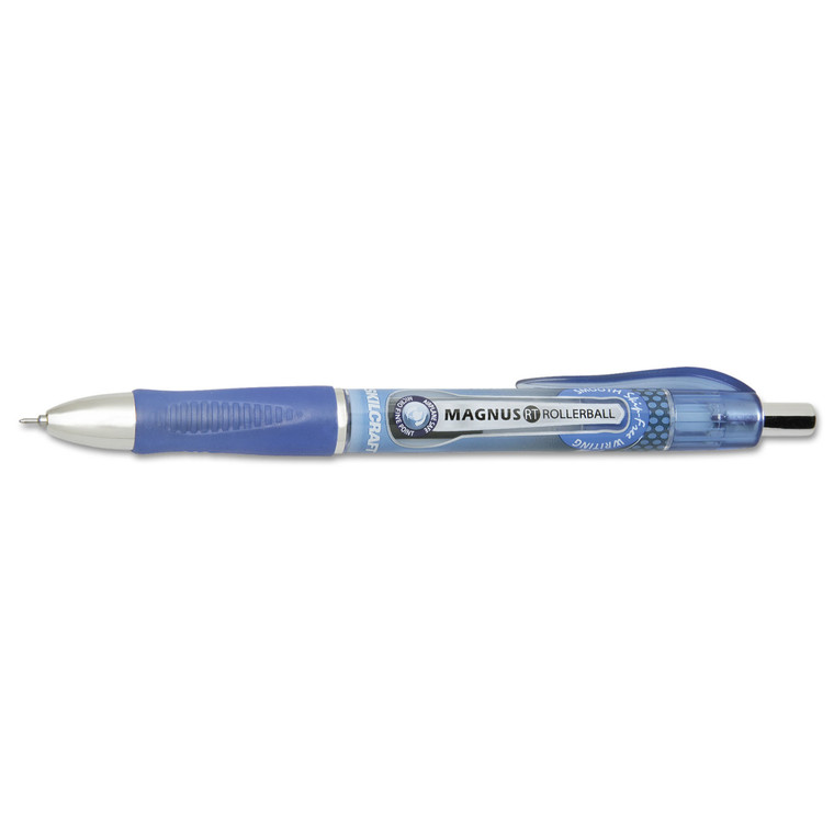 7520016539299 Skilcraft Needle Point Roller Ball Pen, Retractable, Fine 0.7 Mm, Blue Ink, Blue/white/black Barrel, Dozen - NSN6539299