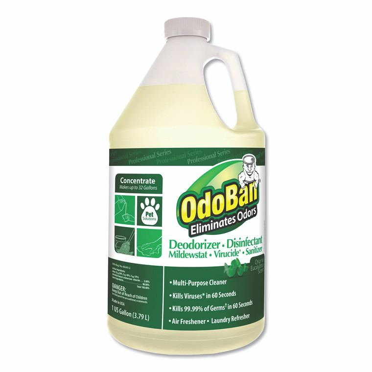 Concentrated Odor Eliminator And Disinfectant, Eucalyptus, 1 Gal Bottle - ODO911062G4EA