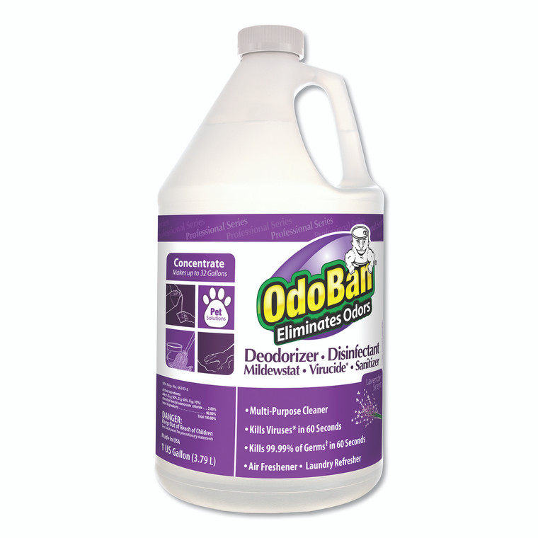 Concentrate Odor Eliminator And Disinfectant, Lavender Scent, 1 Gal Bottle, 4/carton - ODO911162G4