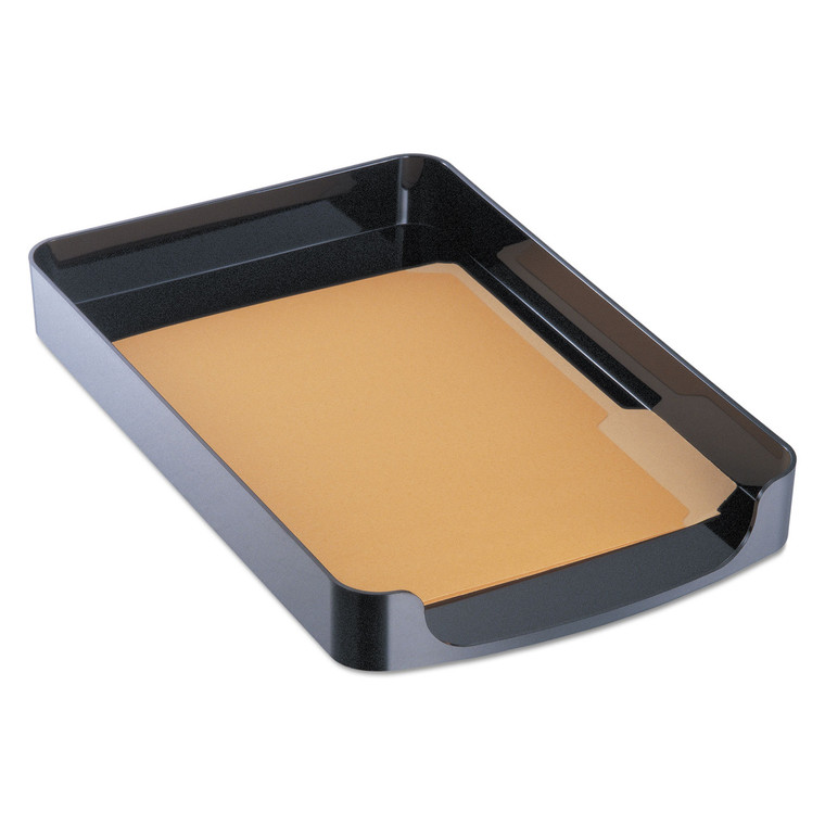 2200 Series Front-Loading Desk Tray, 1 Section, Legal Size Files, 10.25" X 15.38" X 2", Black - OIC22242