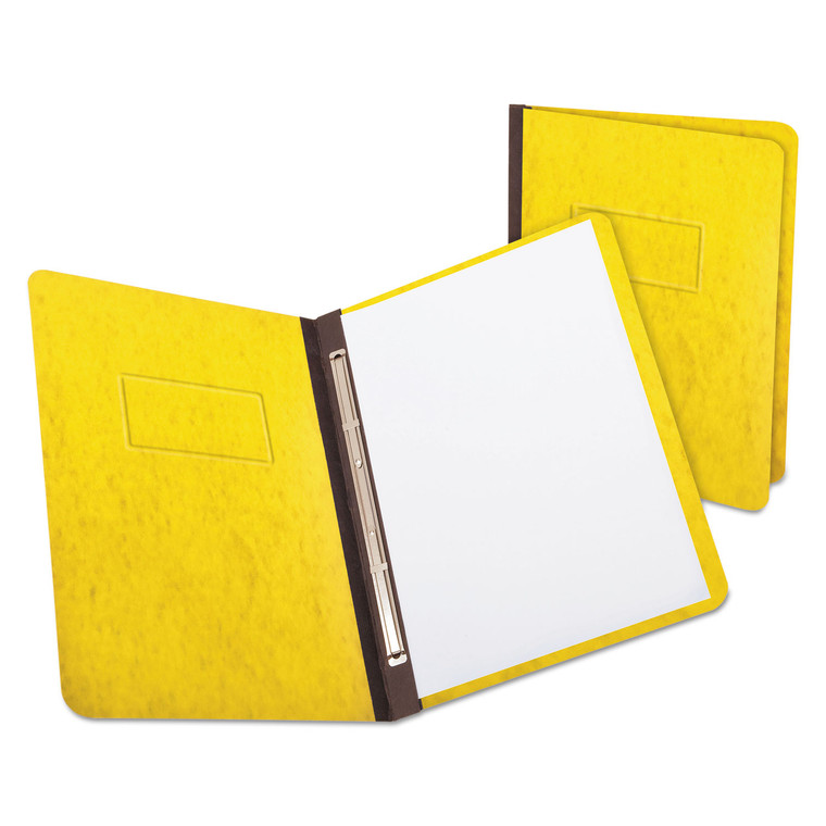 Heavyweight Pressguard And Pressboard Report Cover W/ Reinforced Side Hinge, 2-Prong Metal Fastener, 3" Cap, 8.5 X 11, Yellow - OXF12709