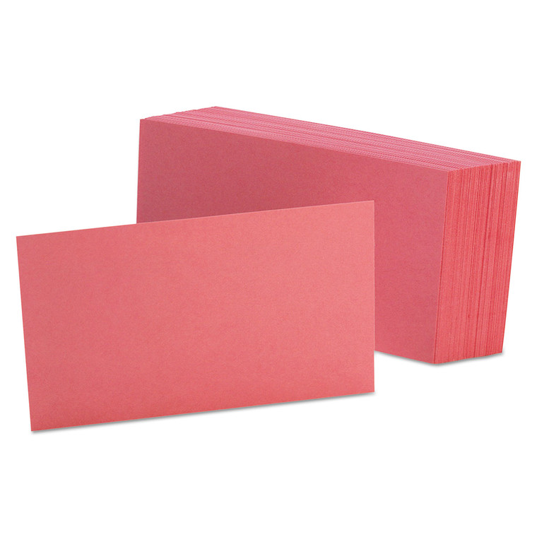 Unruled Index Cards, 3 X 5, Cherry, 100/pack - OXF7320CHE