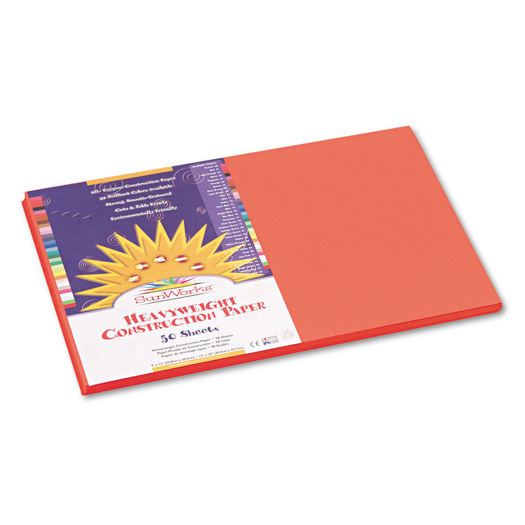 Construction Paper, 58lb, 12 X 18, Orange, 50/pack - PAC6607