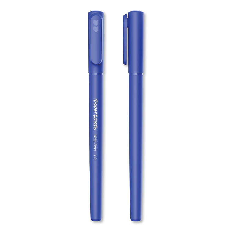 Write Bros. Ballpoint Pen Value Pack, Stick, Medium 1 Mm, Blue Ink, Blue Barrel, 120/pack - PAP2096478