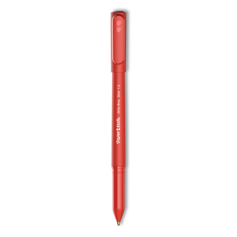 Write Bros. Ballpoint Pen, Stick, Bold 1.2 Mm, Red Ink, Red Barrel, Dozen - PAP2124521