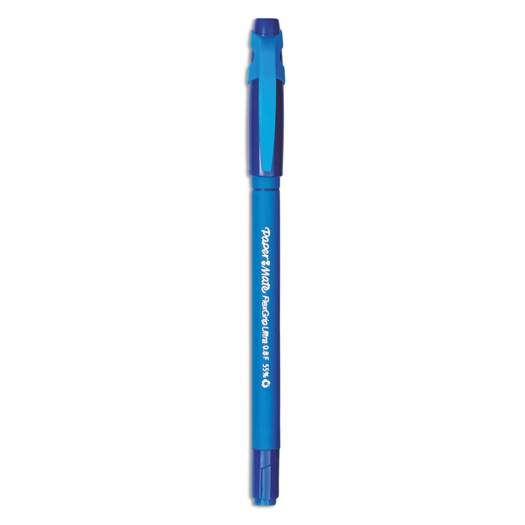 Flexgrip Ultra Ballpoint Pen, Stick, Fine 0.8 Mm, Blue Ink, Blue Barrel, Dozen - PAP9660131