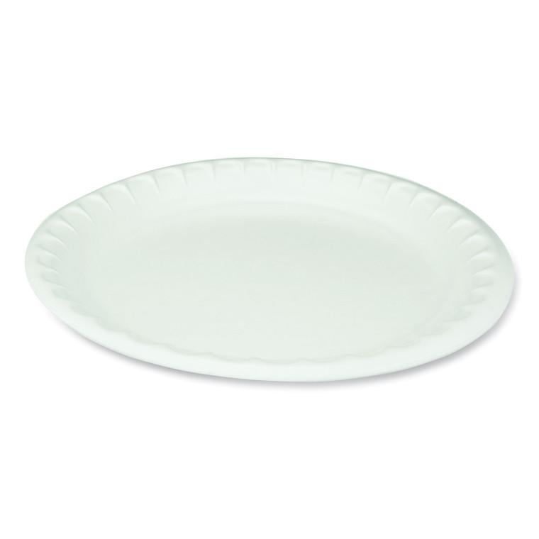 Laminated Foam Dinnerware, Plate, 10.25" Dia, White, 540/carton - PCT0TK10010000Y