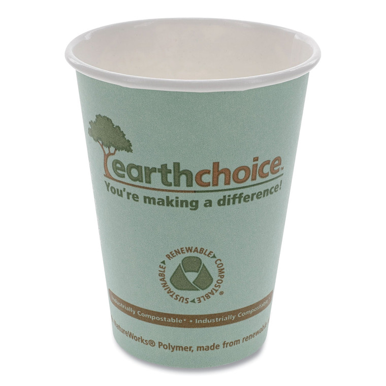 Earthchoice Hot Cups, 12 Oz, Teal, 1,000/carton - PCTDPHC12EC