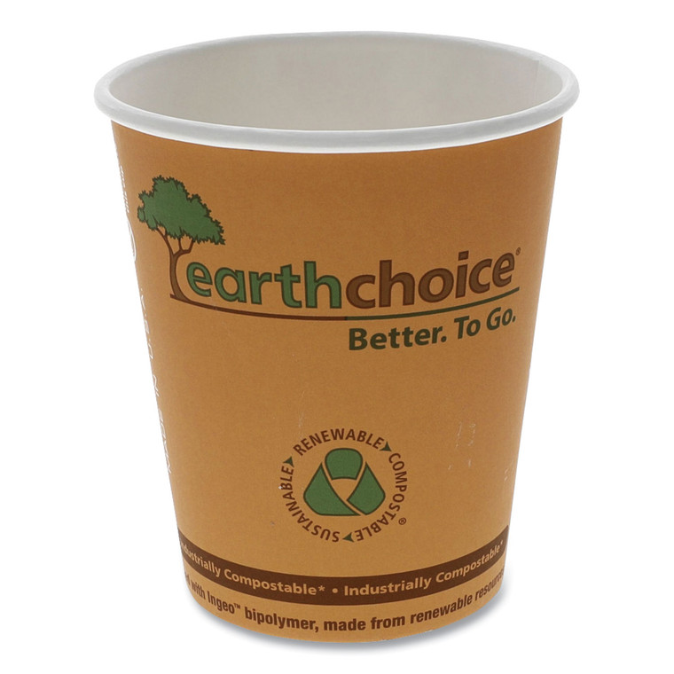 Earthchoice Hot Cups, 8 Oz, Orange, 1,000/carton - PCTDPHC8EC