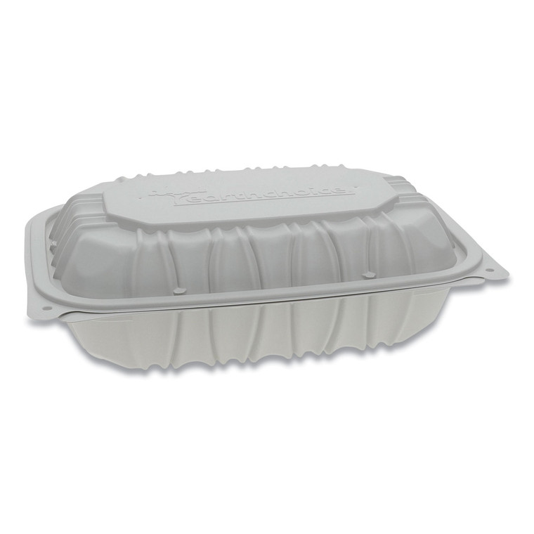 Vented Microwavable Hinged-Lid Takeout Container, 9 X 6 X 2.75, White, 170/carton - PCTYCNW0207