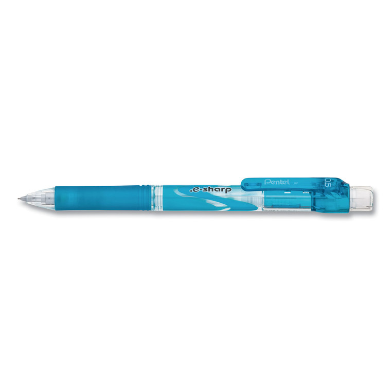 .E-Sharp Mechanical Pencil, 0.5 Mm, Hb (#2.5), Black Lead, Sky Blue Barrel, Dozen - PENAZ125S